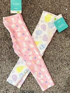 Easter Bunny & Egg Print Girls Leggings
